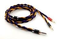 Ručne vyrobený vyvážený kábel pre FIIO FT3, FT5,, varianty, 4,4mm 3m