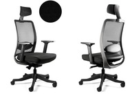 Krzesło Biurowe ANGGUN Czarne Unique Skóra Ergonomiczne Obrotowe