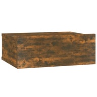 vidaXL Závesný nočný stolík, dymový dub, 40x30x15 cm