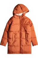 Dievčenská bunda ROXY zimná páperová prešívaná s fleecom s kapucňou 12 rokov