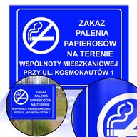 Tabliczka PCV 40x30 Zakaz Palenia Wspólnota Wzory