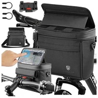 TORBA NA KIEROWNICĘ ROWEROWA USZTYWNIONA UCHWYT TELEFON 2w1 TORBA NA RAMIĘ