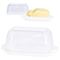 Maselnica dóza na maslo s vekom maselnica biela plastová 18x11x7 cm