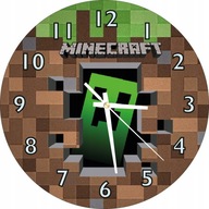Nástenné hodiny pre deti Minecraft Creeper Darček