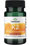 Swanson Prírodný vitamín K2 MK-7 100mcg 30kaps