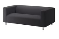 IKEA KLIPPAN Sofa 2-osobowa Kabusa ciemnoszary
