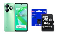 Smartfón Infinix SMART 8 3 GB / 64 GB 4G (LTE) zelený + Pamäťová karta SDXC Goodram 5908267930151 64 GB