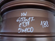 disk hliníkový VW 6,5JX17 ET39 5X100