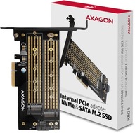 ADAPTER PCIe x4 DLA DYSKÓW M.2 NVMe i SATA Axagon PCEM2-D PCIe NVME + SATA