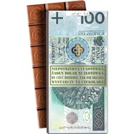 Czekolada Mleczna w Opakowaniu o Wyglądzie Banknotu 100 Złotych 100 g