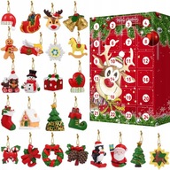 Závesný adventný kalendár - vianočný stromček šperky