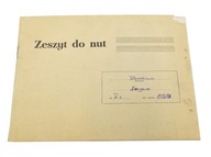 stary zeszyt szkolny do nut Gdańskie Zakłady Papiernicze PRL
