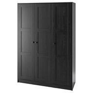 IKEA RAKKESTAD Skriňa 3-dverová čiernahnedá 117x176 cm