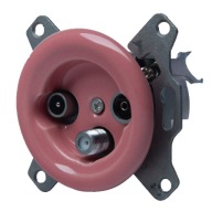 KERAMICKÁ RTV ZÁSUVKA SAT RETRO POD OMIETKU LOSOSOVÝ PASTEL BEZ RÁMČEKA