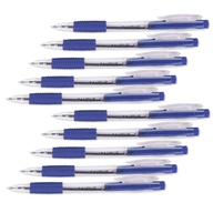 Guľôčkové pero Sada 10 ks Modrá Automatická