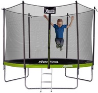 Trampolina ogrodowa dla dzieci 252cm 8ft siatka drabinka Active Hobby