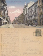 Łódź ul. Piotrkowska Kamienica Petersilge Lodzer Zeitung Gutenberga 1920r