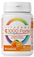 VITAERBA C1000 FORTE witamina C ODPORNOŚĆ STRES ZMĘCZENIE Erbafarm 30 tab.