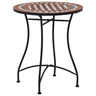 Mozaikový bistro stolík hnedý 60 cm keramický