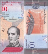 Banknot 10 bolivares 2018 (Wenezuela)