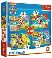 Puzzle 4w1 Biegnące Pieskii TREFL