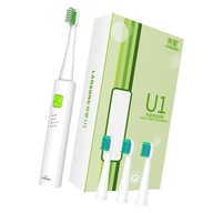USB nabíjateľná elektrická zubná kefka Biela Zelená