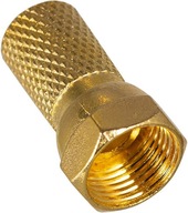 Wtyk F Vayox Gold CU Złącze sat Złoty na kabel 6,8 mm 10 sztuk w opakowaniu