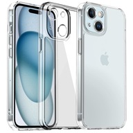 Etui do iPhone 15 WZMACNIANE SILICON CLEAR CASE GUMA + Szkło 9H