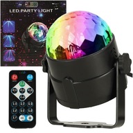 Projektor RGB LED kula disco dyskotekowa imprezowa lampa żarówka + pilot