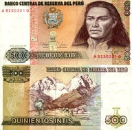 # PERU - 500 INTIS - 1987 - P-134 - UNC seria A