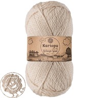 Kartopu | Melange Wool | K0855 | jasny beżowy