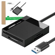UGREEN CZYTNIK KART PAMIĘCI STACJA HUB USB A 3.0 4W1 SD MICROSD CF MS 0,5M