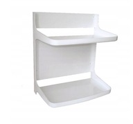 Półka wisząca łazienkowa segmentowa plastikowa 2 poziomy biała