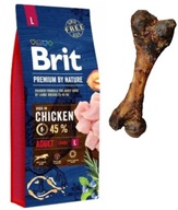 BRIT Premium By Nature Adult Large L 15kg Chicken + Kość Wieprzowa