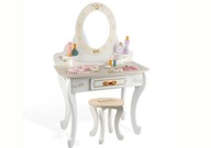 Drevený toaletný stolík biely pre dievčatá LEAN Toys 15019
