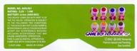 Naklejka Etykieta Mario Game Boy Gameboy Advance SP