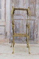 Mosadzný zlatý stolík Kvetinový záhon - Mosadz - Art Deco - Krásny zlatý