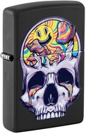 WRO zapalniczka Zippo 48737 Skull Moon Design czarna czaszka ultrafiolet