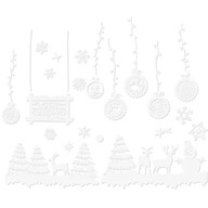 Naklejki Świąteczne na Okno Szybę Śnieżynki Święta Ozdoby Samoprzylepne XXL