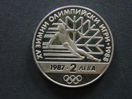 Bułgaria 2 Lewy Zimowe Igrzyska Olimpijskie 1987