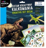 KIDEA KALKOMANIA ZESTAW KREATYWNY DINOZAURY