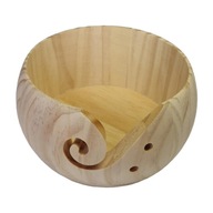 Drevená miska na uloženie priadze Úložný košík na pletenie vlny Okrúhly z prírodného dreva