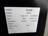 BMW E65 hauba lak. 475/9