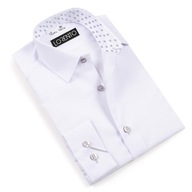 Chlapčenská košeľa biela pre chlapca elegantná 140/146 SLIM