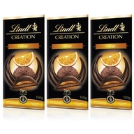 Zestaw czekolad Lindt Creation z pomarańczą x 3