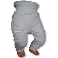 Półśpiochy śpiochy biały 56 Bezuciskowe Spodnie