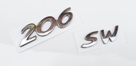 Peugeot 206 sw kombi emblemat tylnej klapy znaczek
