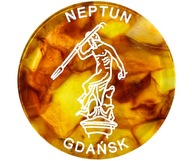 Bursztynowa moneta Neptun Gdańsk