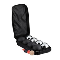 Relaxdays Boule, 8 Metall-Kugeln, Set mit