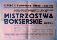 afisz 1949 Ind. Mistrzostwa Bokserskie Wirek